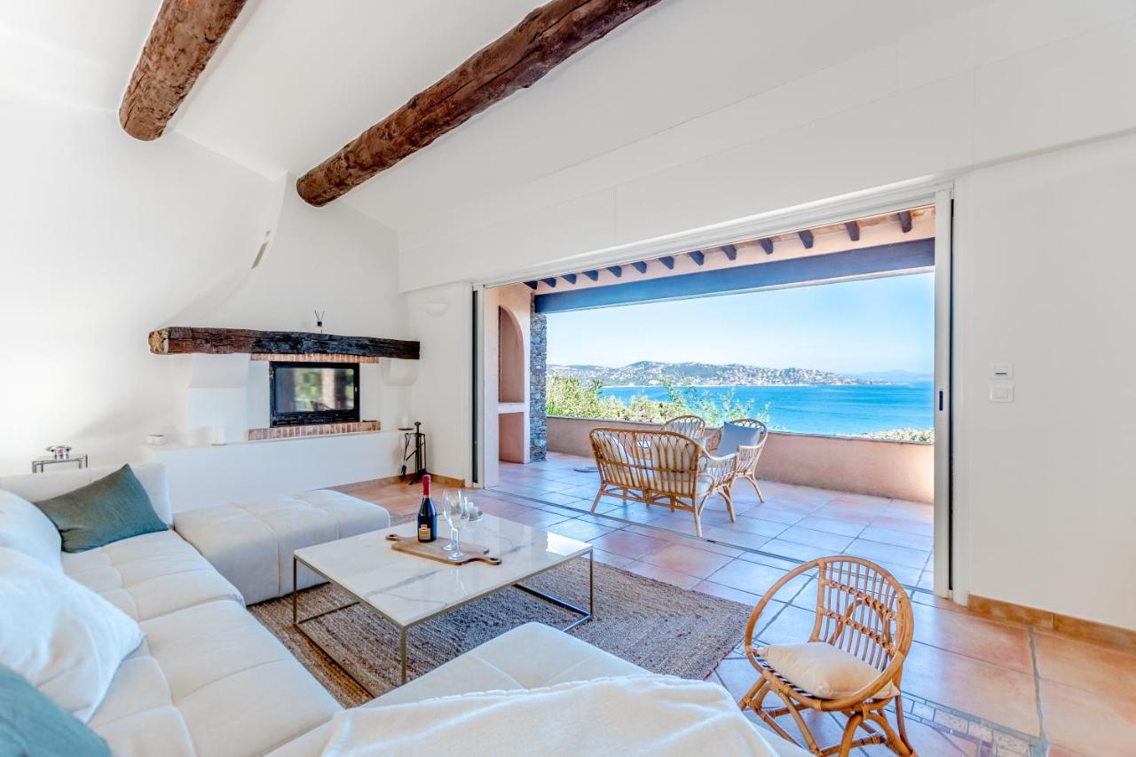 Superbe Villa, Incroyable Vue Mer, Piscine Chauffee, Climatisee Sainte-Maxime Exterior foto