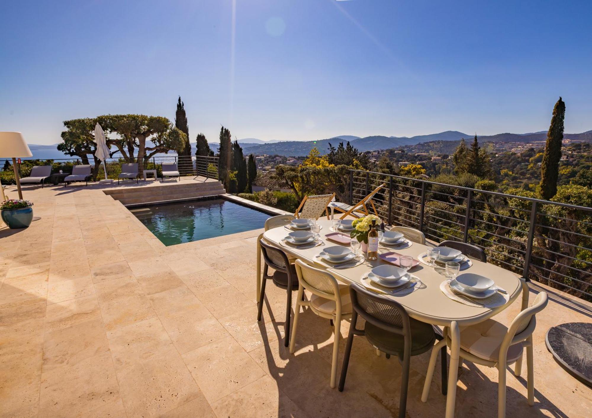 Superbe Villa, Incroyable Vue Mer, Piscine Chauffee, Climatisee Sainte-Maxime Exterior foto