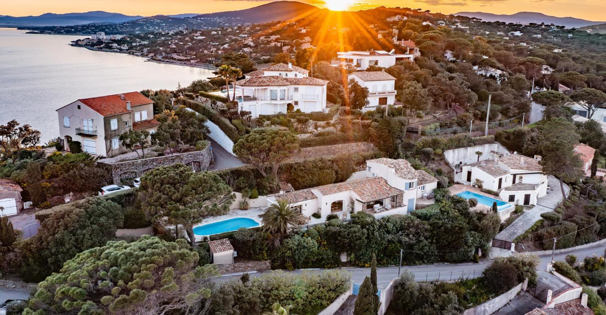 Superbe Villa, Incroyable Vue Mer, Piscine Chauffee, Climatisee Sainte-Maxime Exterior foto