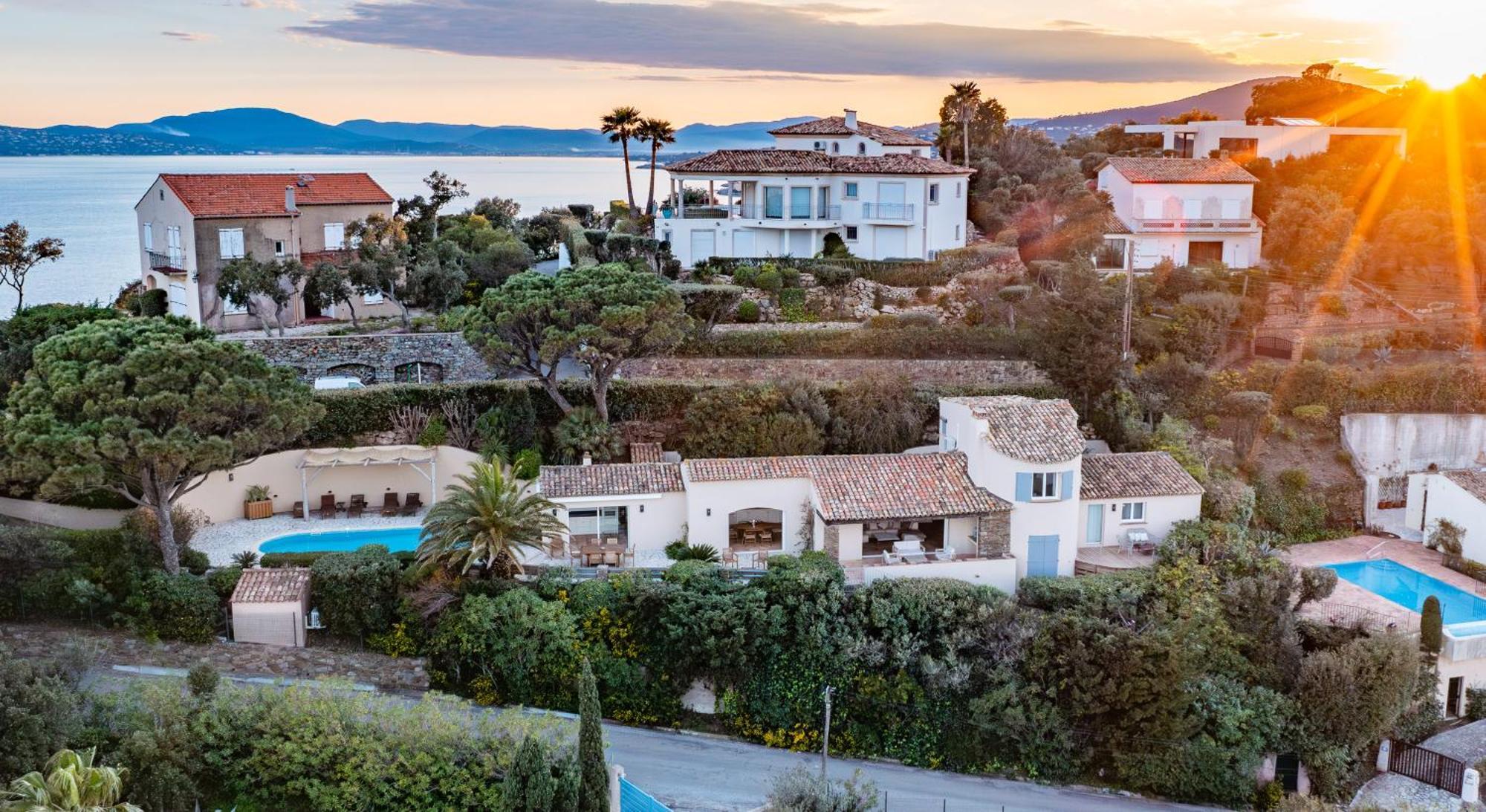 Superbe Villa, Incroyable Vue Mer, Piscine Chauffee, Climatisee Sainte-Maxime Exterior foto